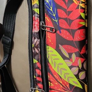 WAIST PACK/CROSSBODY: Waterproof Sports Bag — Orange Leaf Print Unisex - NWT